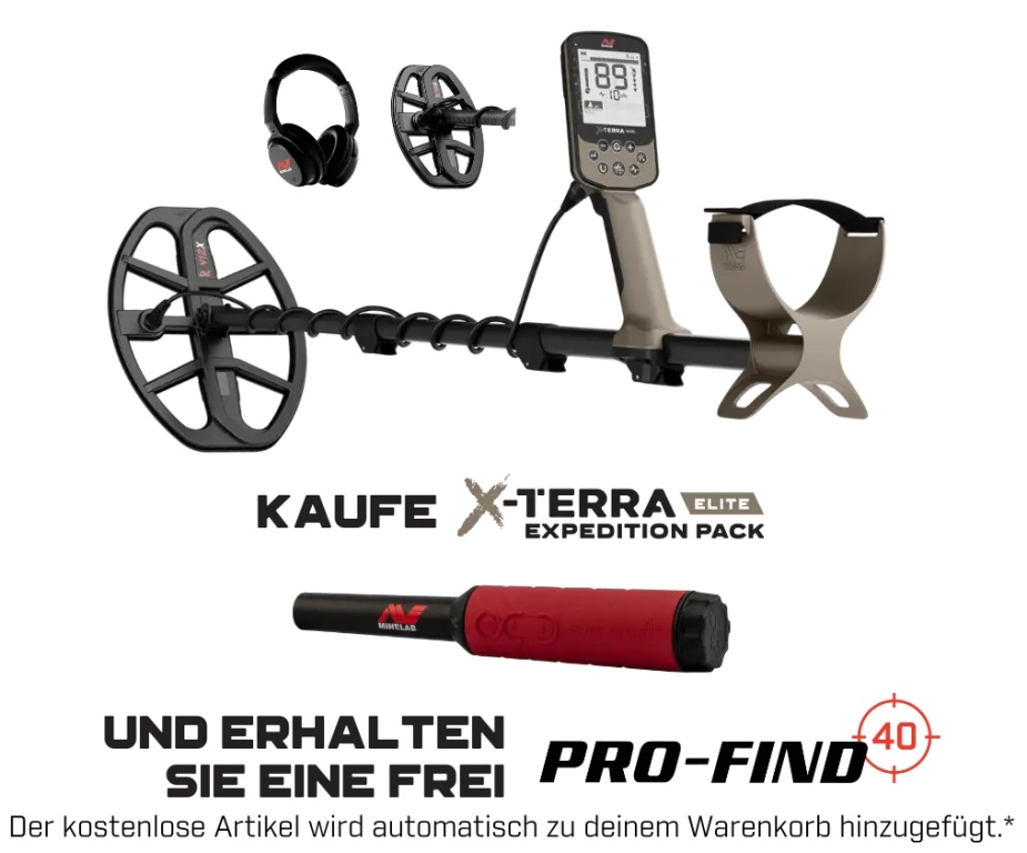 Minelab X-TERRA ELITE Expedition Pack mit gratis PF40
