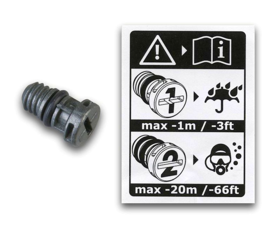 DEUS II RC Verschlussstopfen "1" grau 1m wasserdicht